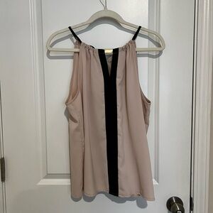 Elegant Beige and Black Women's Top